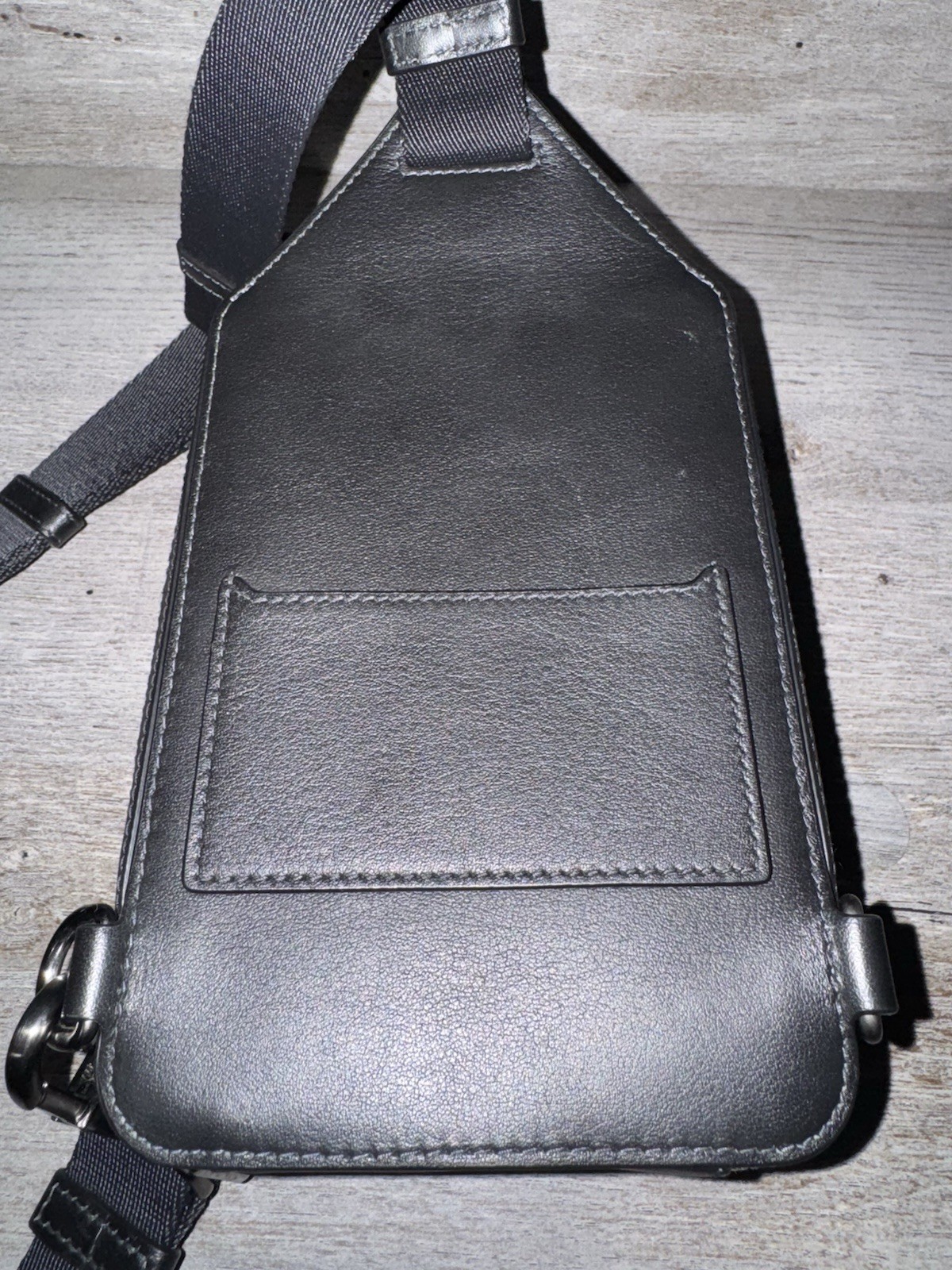 Burberry Monogram Motif Charcoal Check Crossbody Bag Authentic !!!