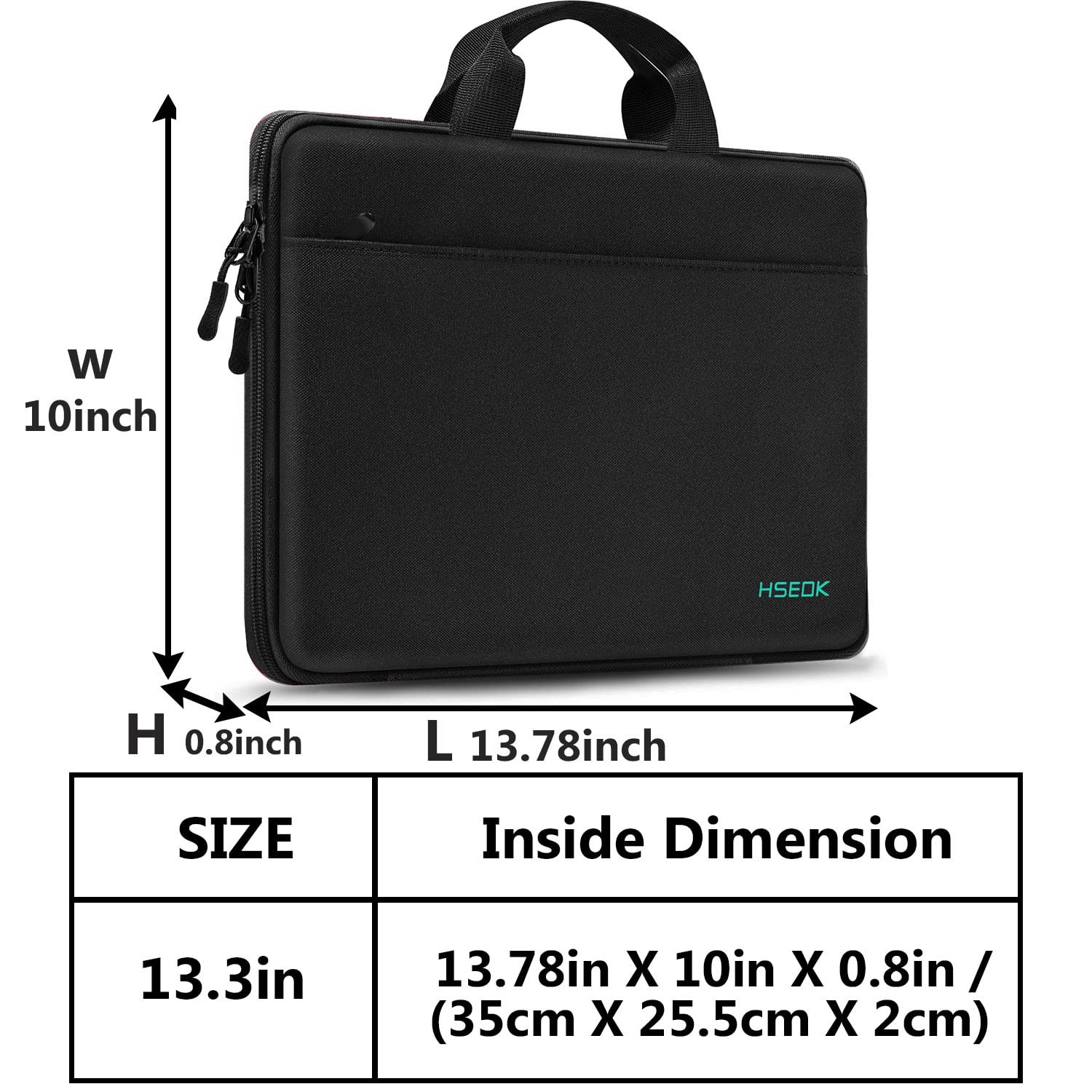 Hseok Laptop Sleeve 13-14 Inch Case Briefcase Compatible with 13″-14″, B04k01