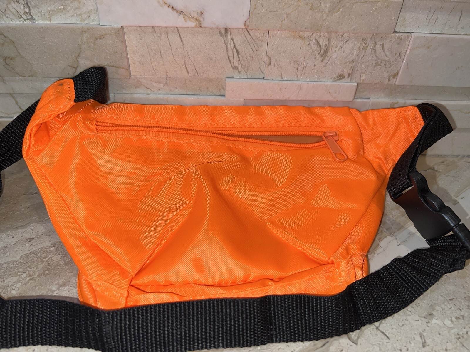 SIX FLAGS GREAT AMERICA Hot Neon Orange Fanny Pack Retro