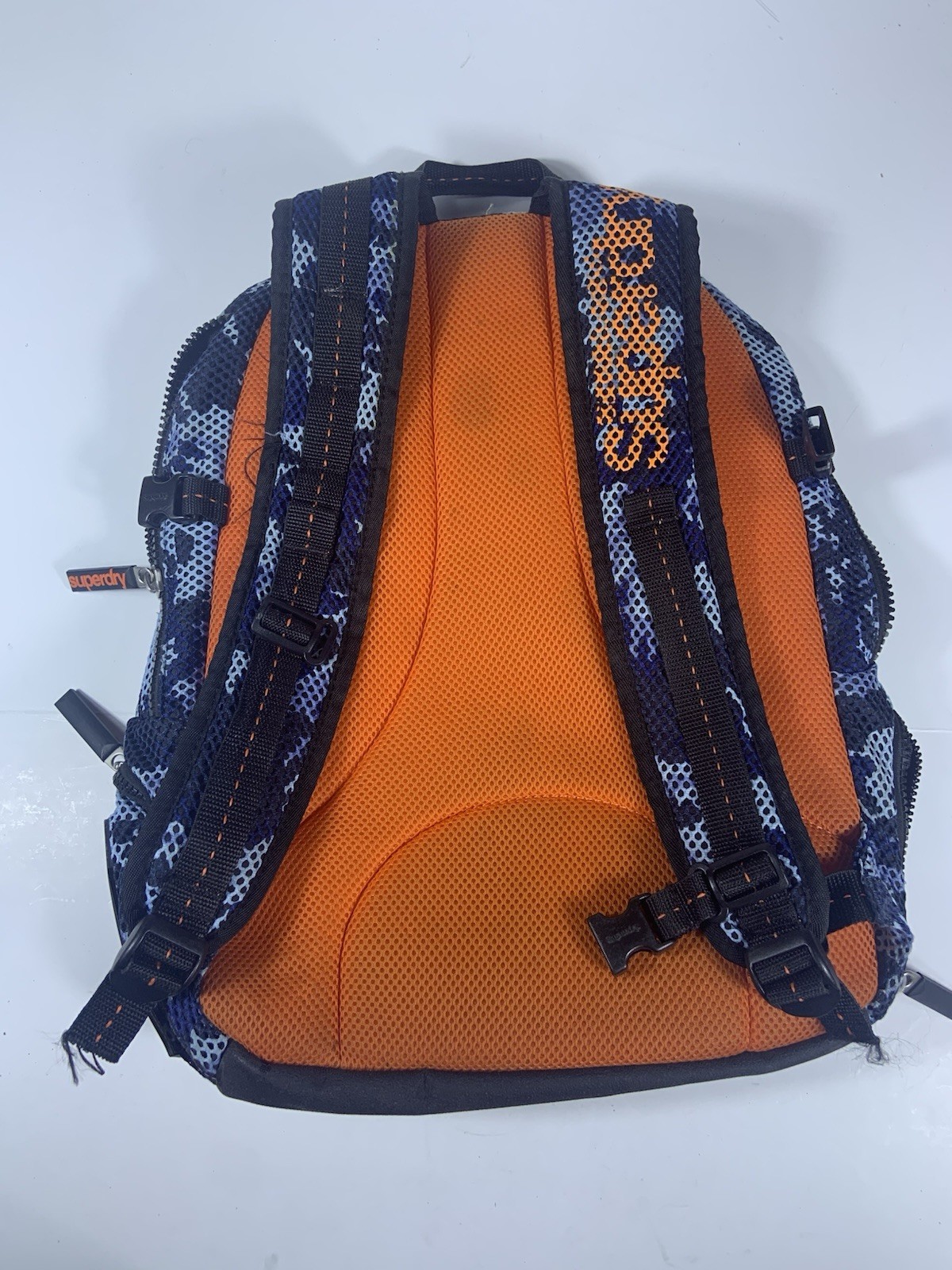 Superdry Camo Mesh Backpack Men’s Blue And Orange Laptop Bag