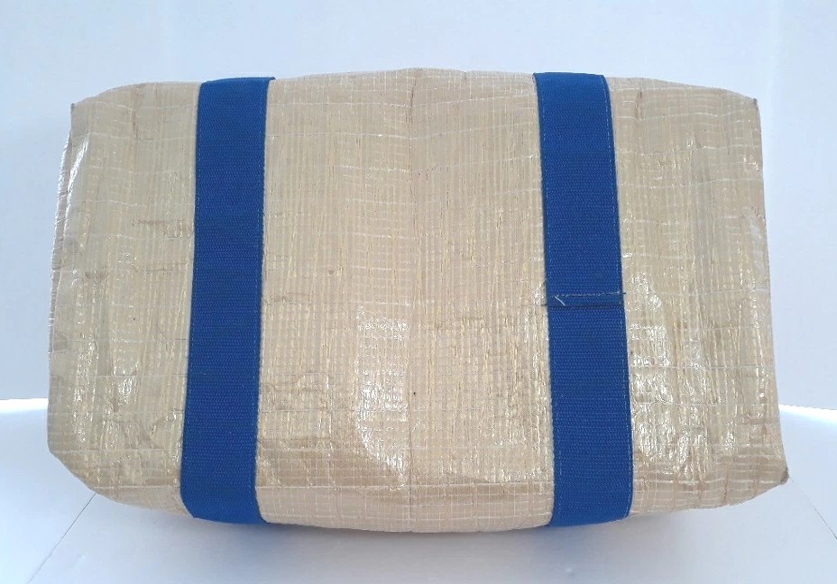 Melges Sailcloth Duffle Bag Side Pocket Vtg Car Racing Stickers Large 20x11x9”
