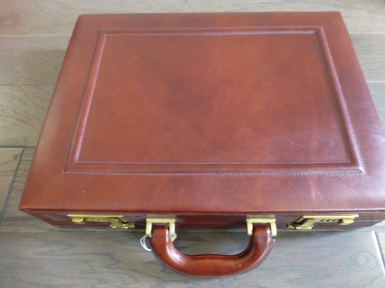 -Vintage- NOS Franco Fratelli Brown Leather Briefcase #1204