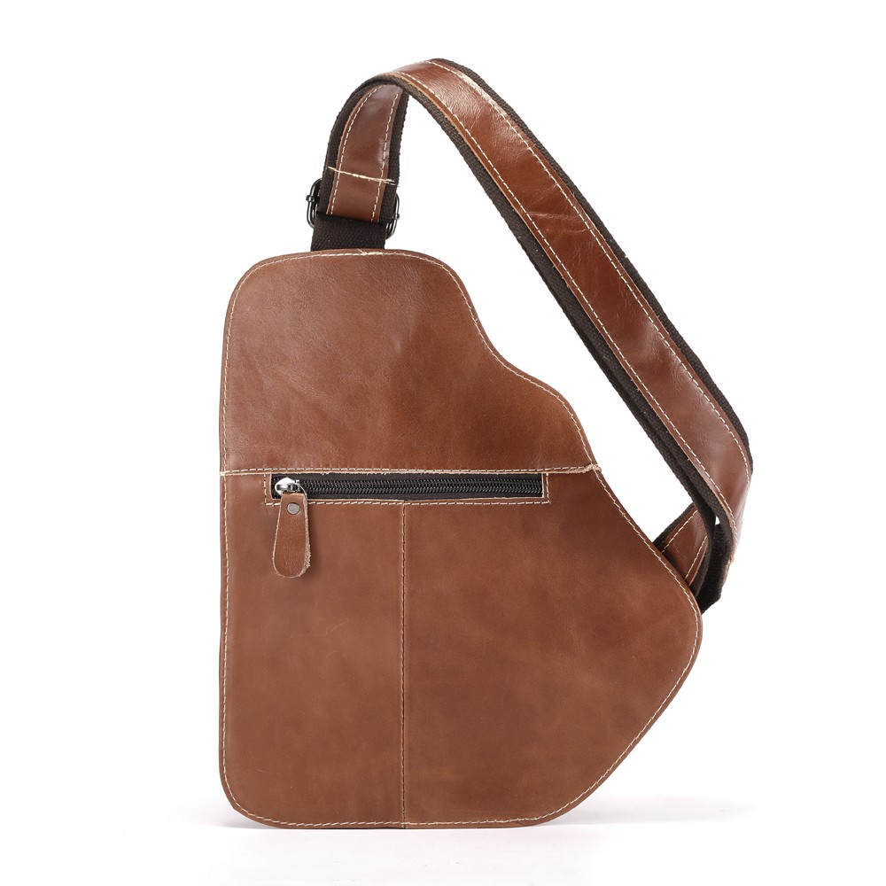 Men’s Shoulder Bag Sling Backpack,100% Genuine Leather Chest bag Crossbody Bag G