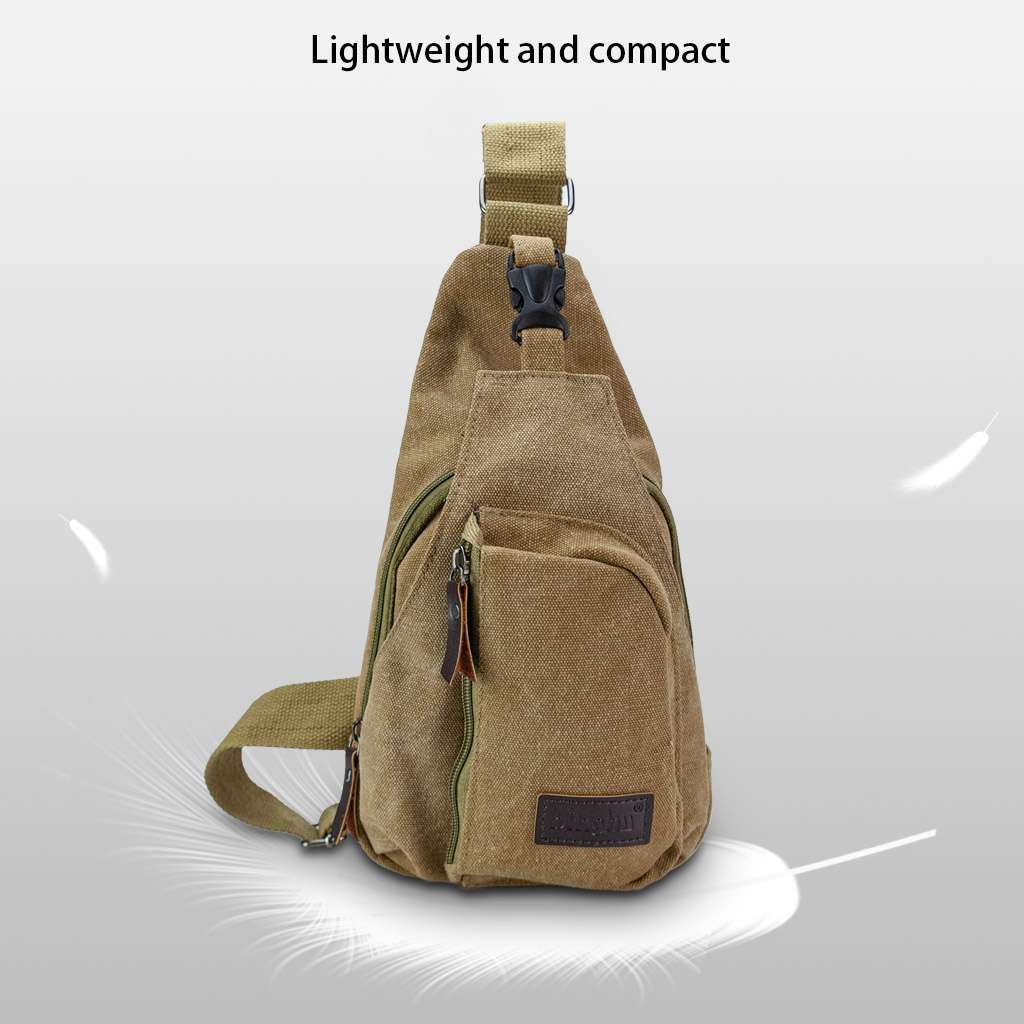 Vintage Men’s Canvas Messenger Shoulder Bag Crossbody Sling Chest Bags Satchel