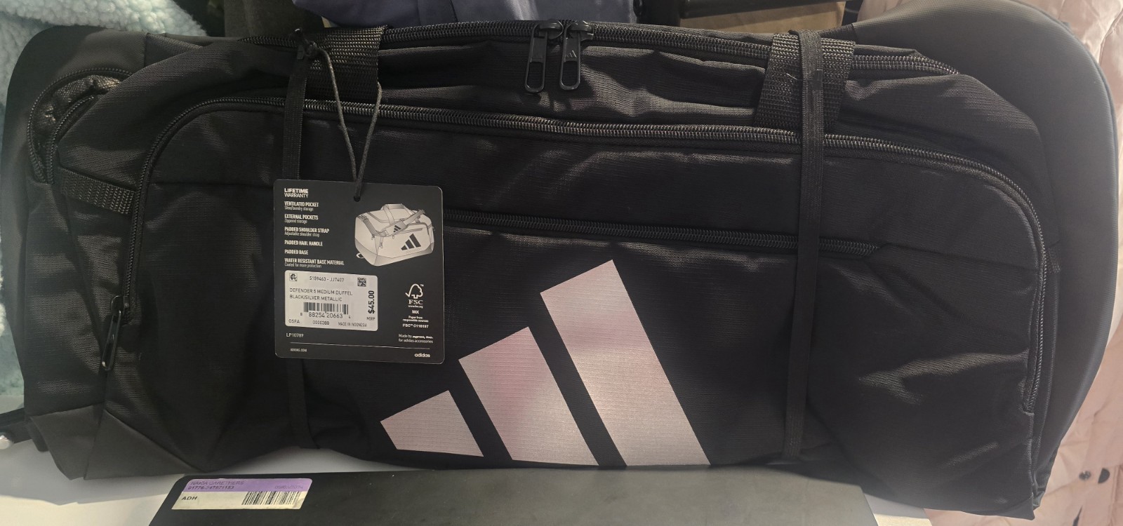 ADIDAS UNISEX DEFENDER 5 MEDIUM Duffel Gym SPORT Bag SHOE POCKET BLACK NEW
