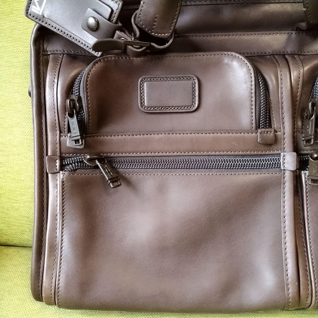 TUMI Genuine Leather Business Bag Brown 32.5cm x 42cm x 12cm