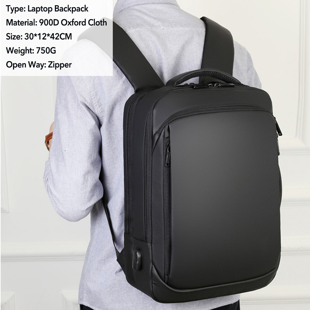 Men Backpack Anti-theft School Bookbag Travel 15.6″ Laptop Bag Rucksack USB Port