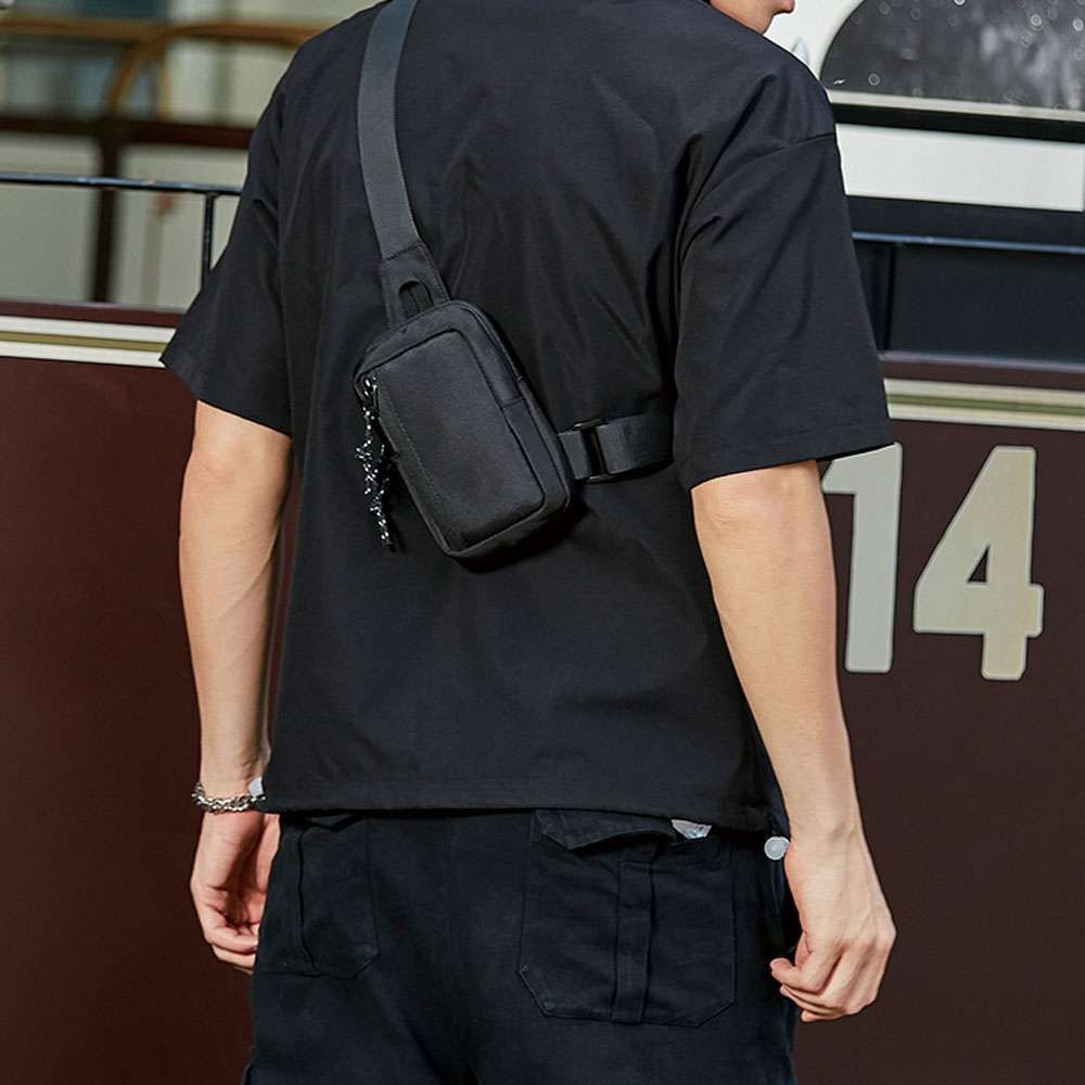 Mens Mini Crossbody Sling Bag Chest Bag Outdoor Travel Phone Waist Fanny Pack