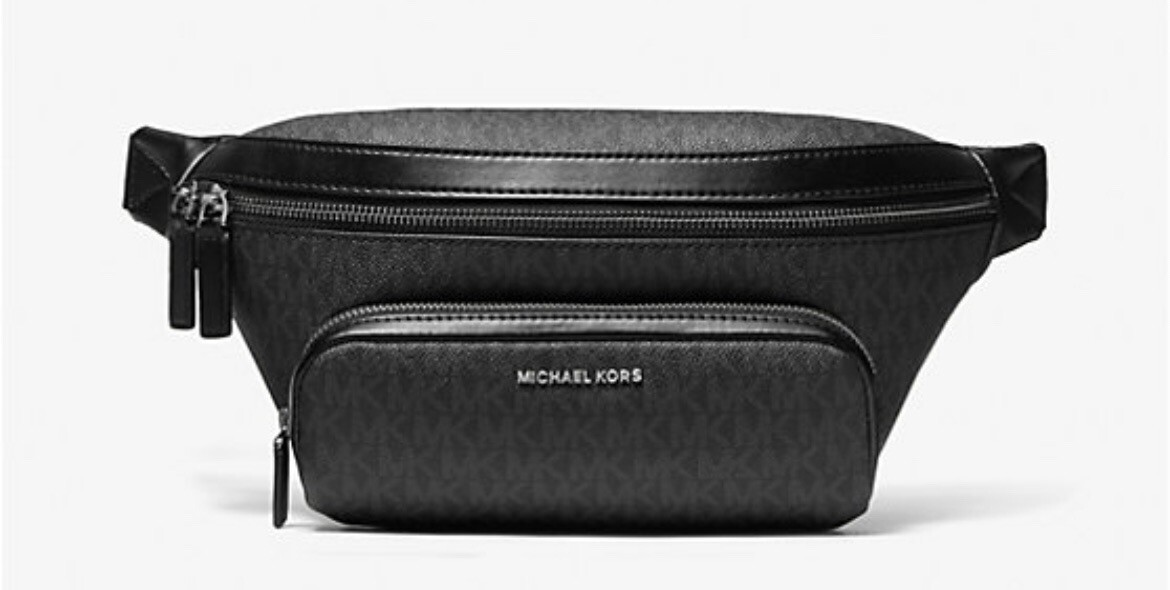 Michael Kors Cooper Logo Belt Bag In Black 11.5″Wx6.5″Tx4.5″D