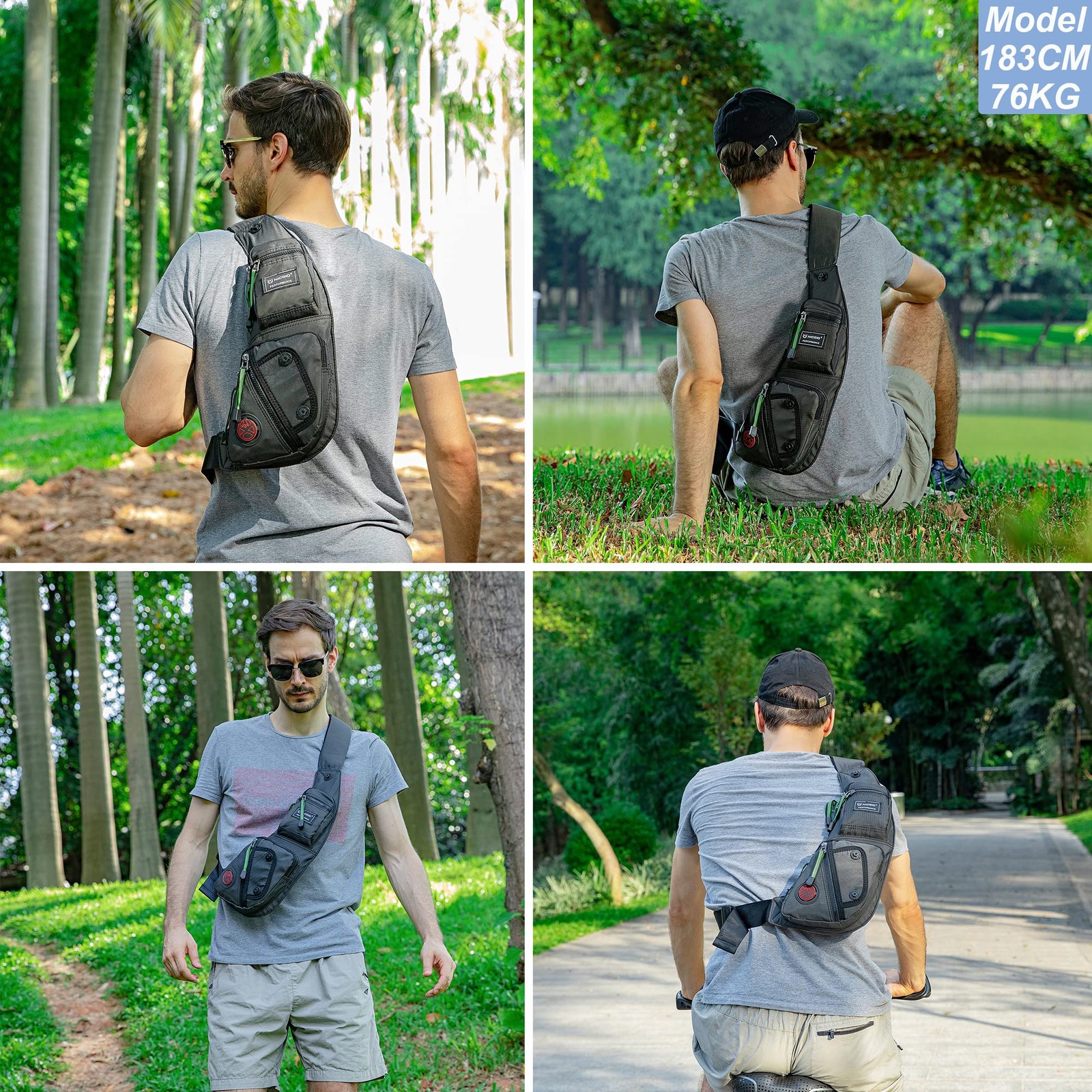 Nicgid Sling Bag Chest Shoulder Backpack Fanny Pack Crossbody Bags for