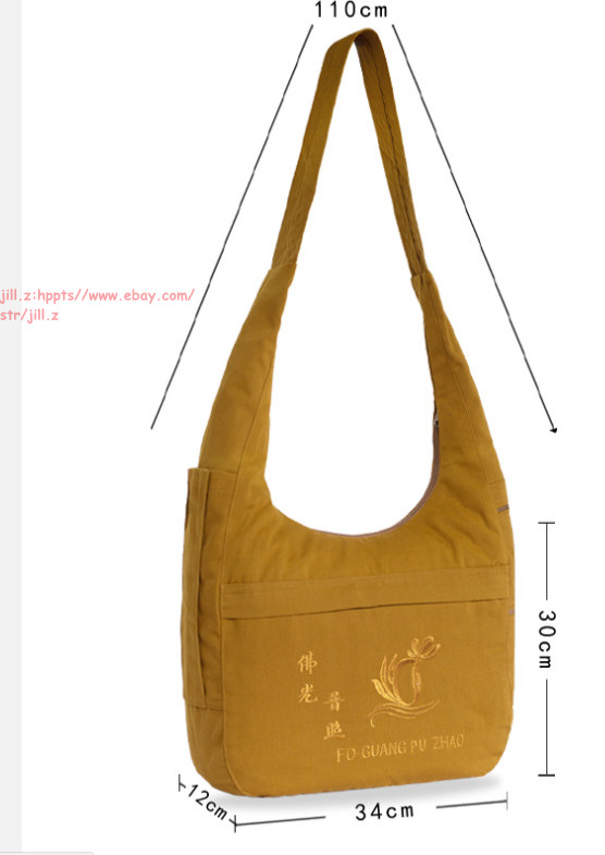Unisex Canvas buddhist shaolin monk zen bags Buddha package lay meditation bags