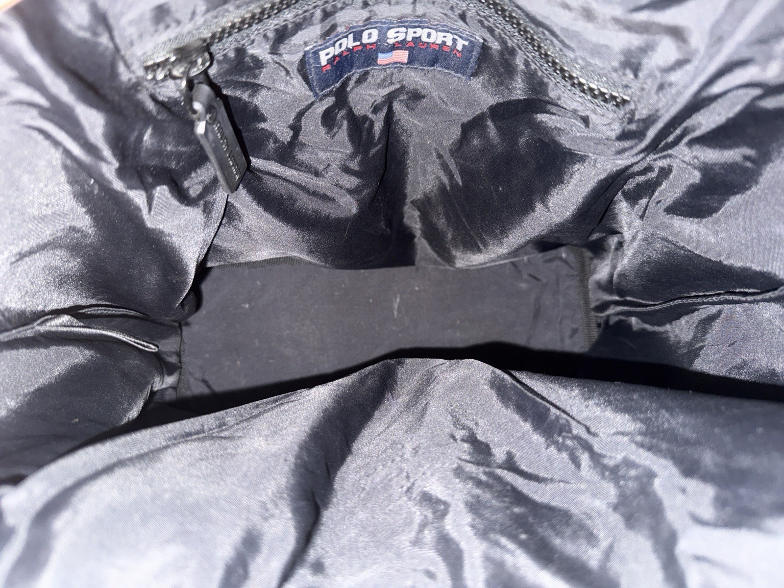 Vintage 1990s Polo Sport Ralph Charcoal Gray Lauren Wool Flannel Tote