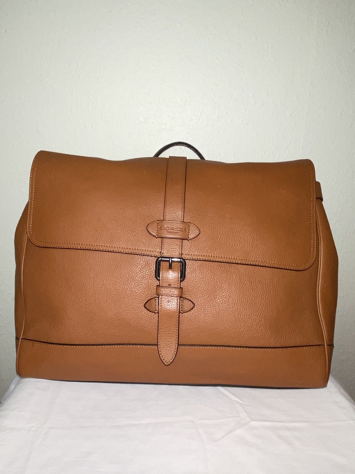 Coach Hudson Saddle Pebbled Leather Messenger Bag