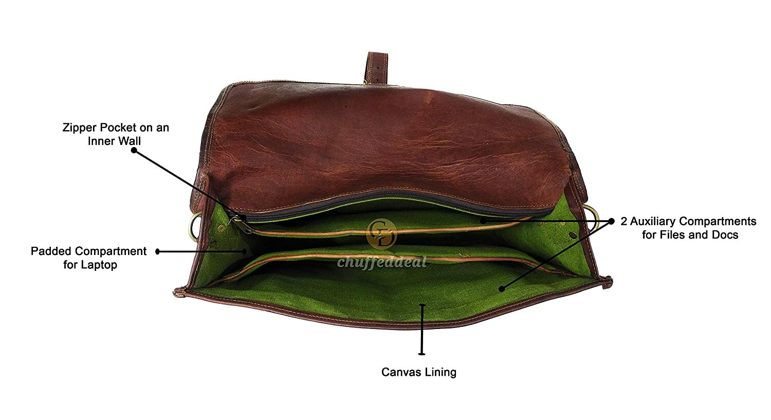 Men’s Seller Handmade Leather Messenger Shoulder Bag Cross Body Laptop Case