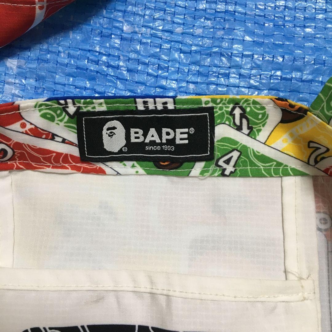 A Bathing Ape UNO Nylon Tote Bag Blue Near Mint Width: approx. 37cm, USED item
