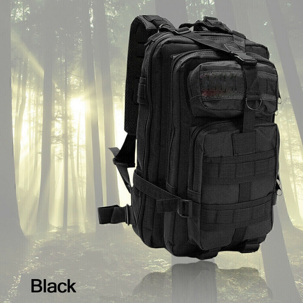 30L Outdoor Military Tactical Backpack Rucksack Camping Hiking Travel Bag Black