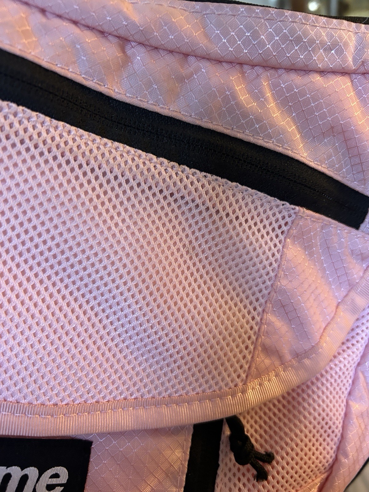 SS22 Supreme small messenger bag Pink Water Resistant Black Box Logo