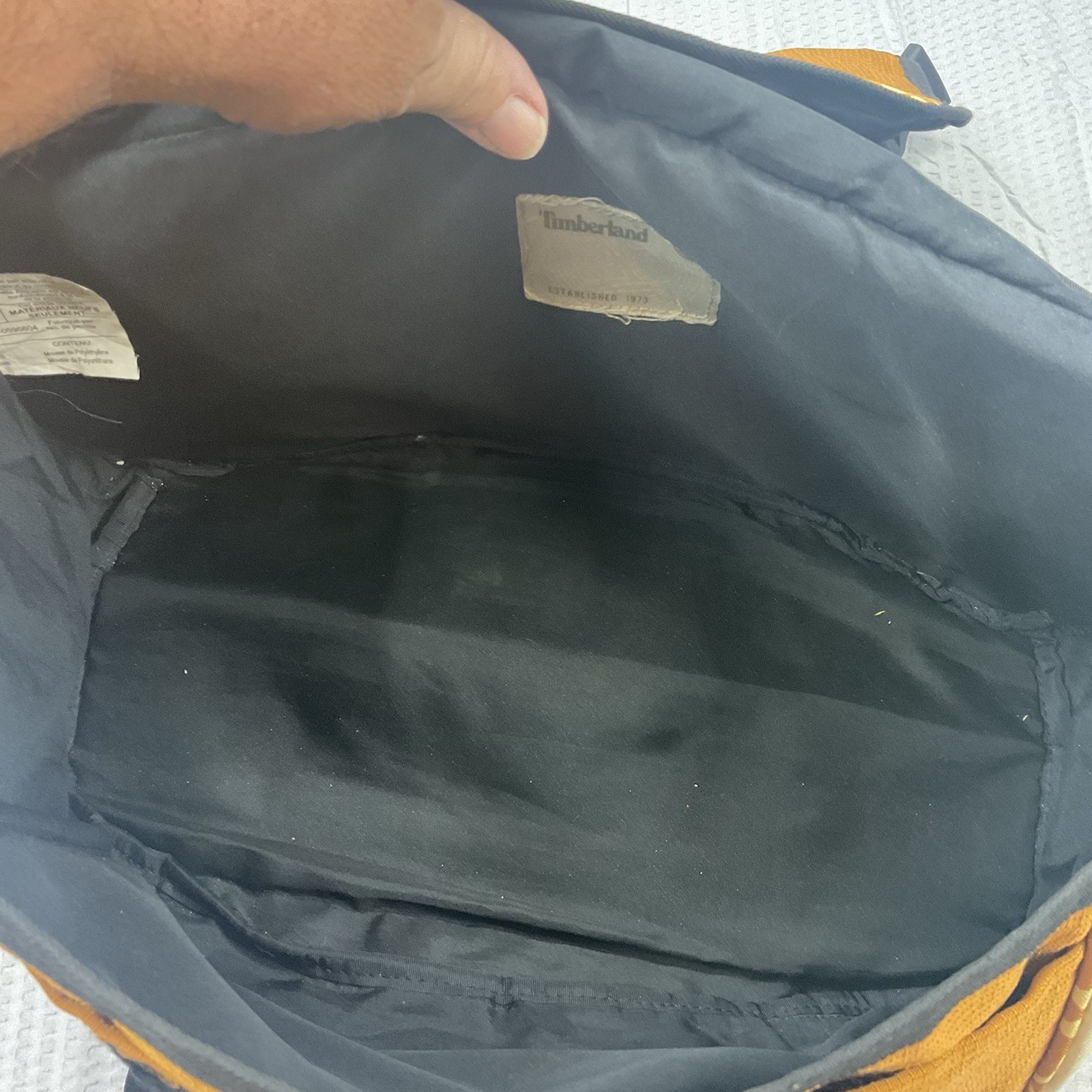 TIMBERLAND MESSENGER Shoulder Laptop BAG NH73 Green & Brown Tan & Black