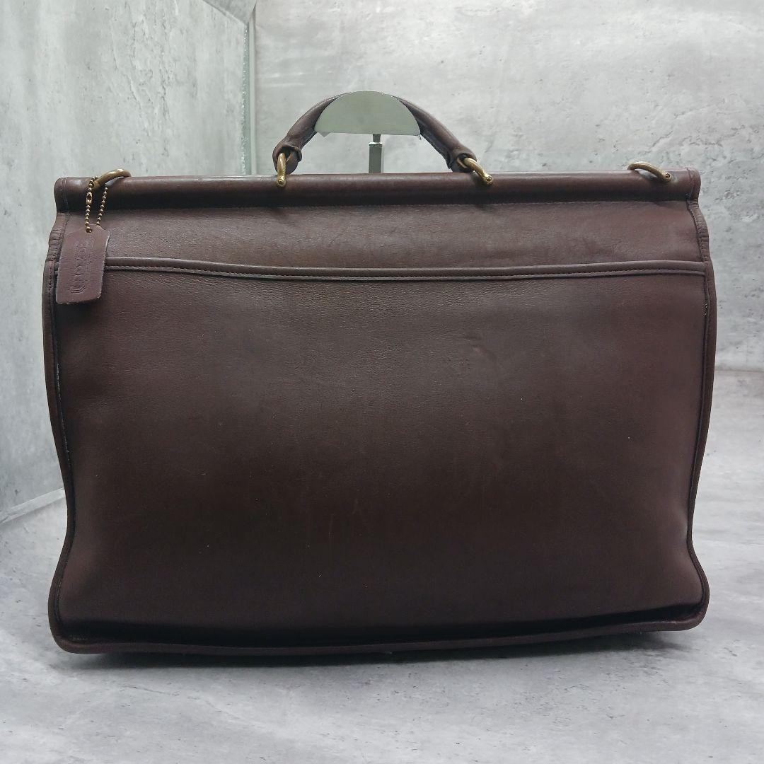 COACH Beekman 2way Glove Tan Leather Briefcase Turn Lock USA Made 5266 Auth