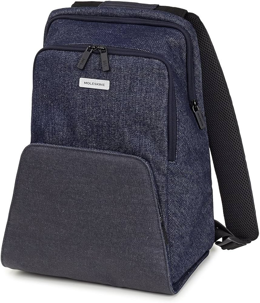 Moleskine Denim Blue Backpack Laptop Bag Travel Bag New