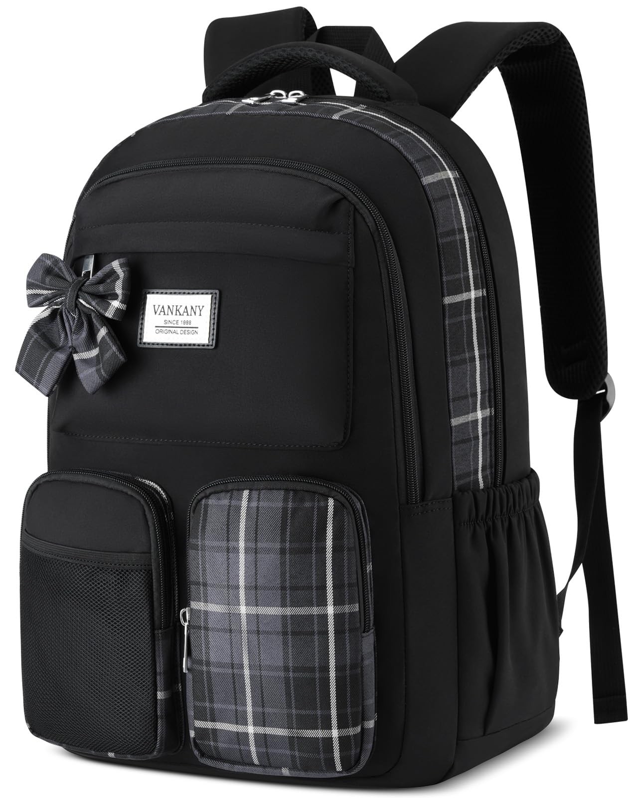 Laptop Backpack Women College Student Kids School Bookbag Teen Girl Black