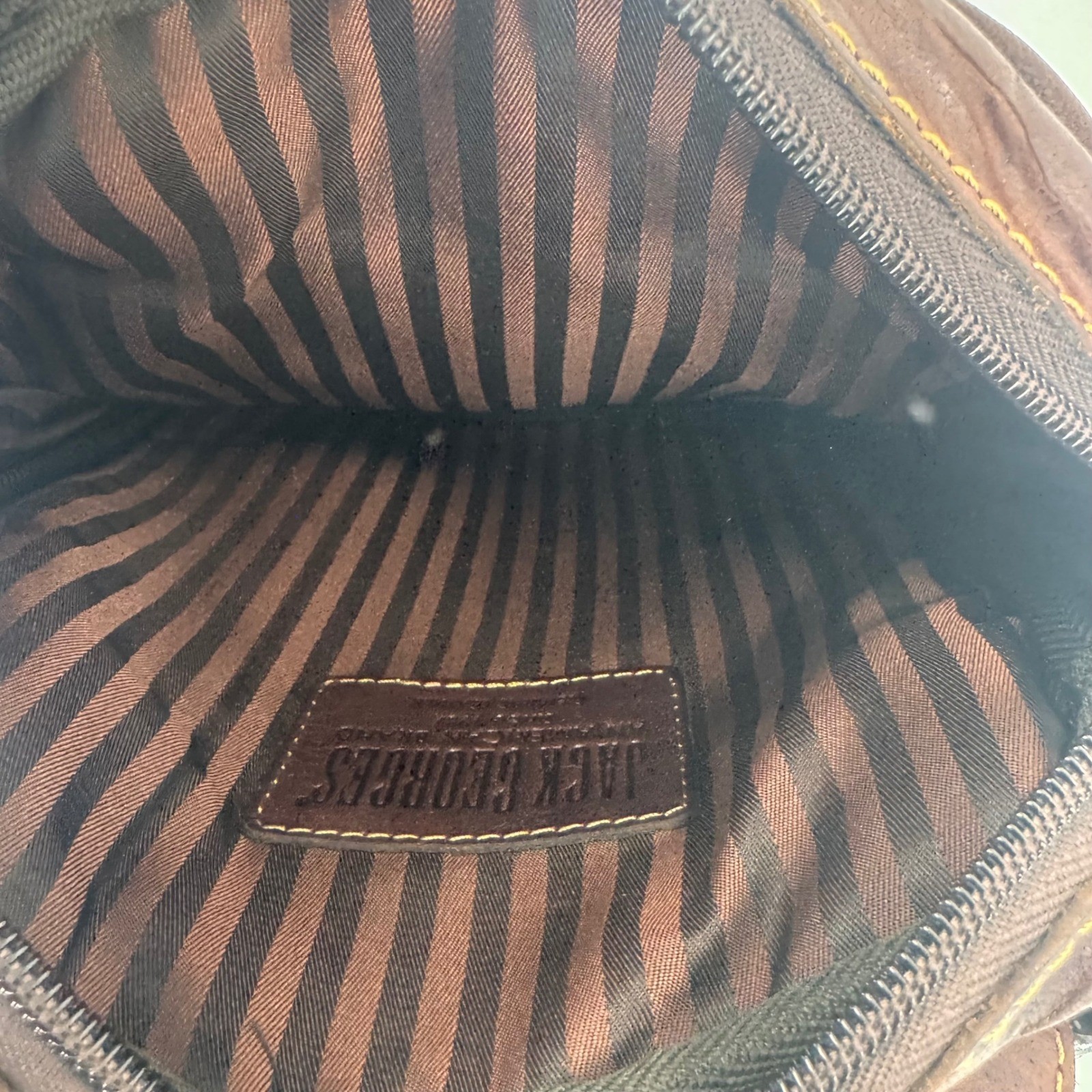 Jack Georges Brown Leather Crossbody Messenger Bag Small Vertical Tablet Bag