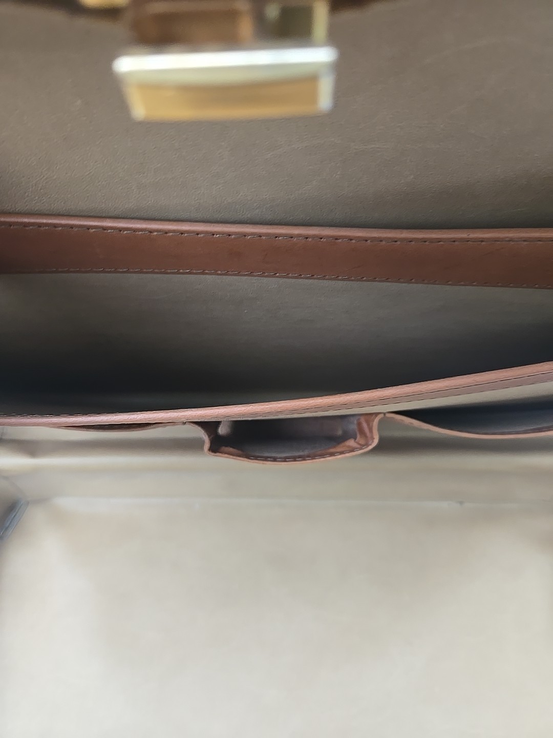 Vintage Hartmann briefcase leather attache tan brown classic business