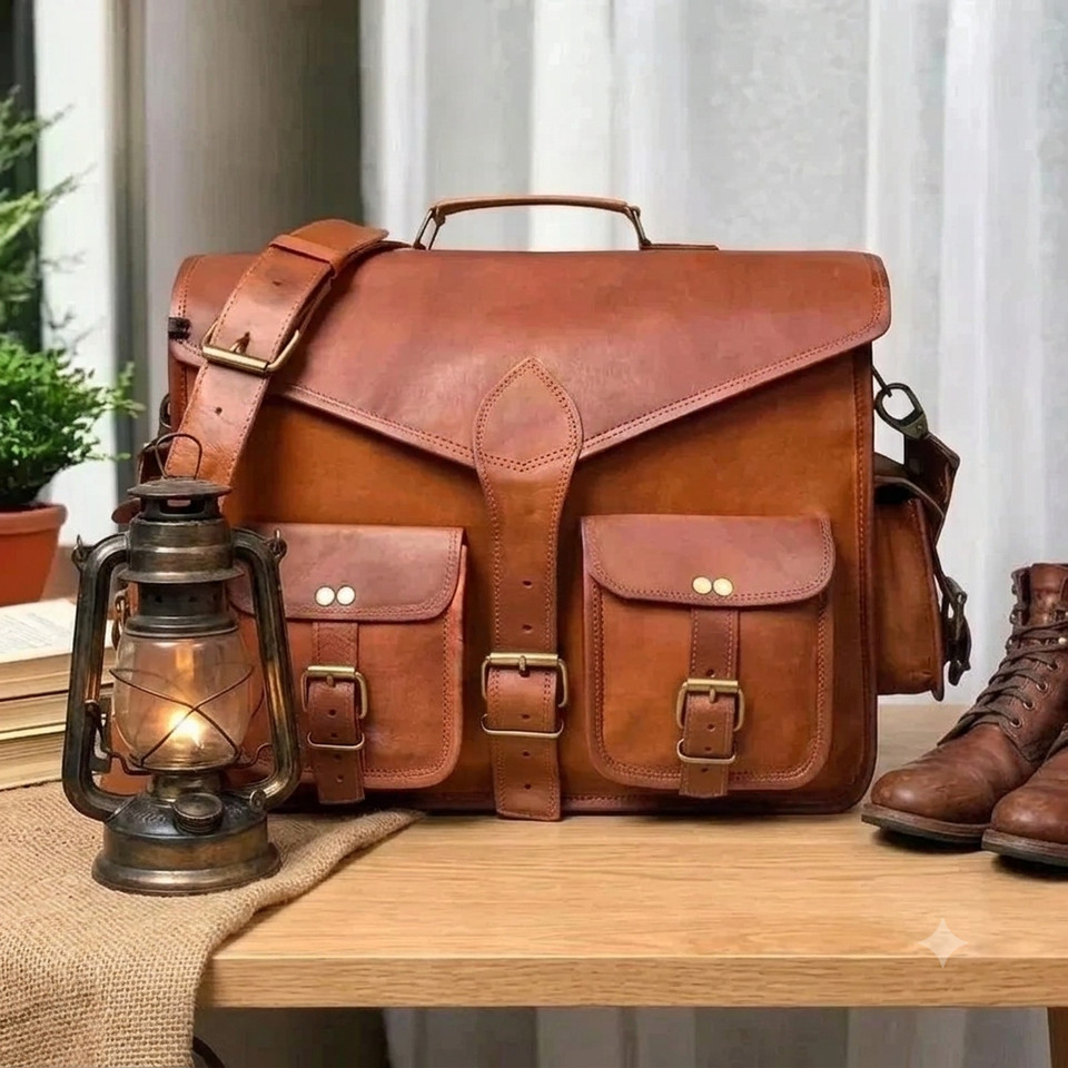 Handmade Pro Max Leather Messenger Antique Finish Bag – s Laptop Shoulder Bag
