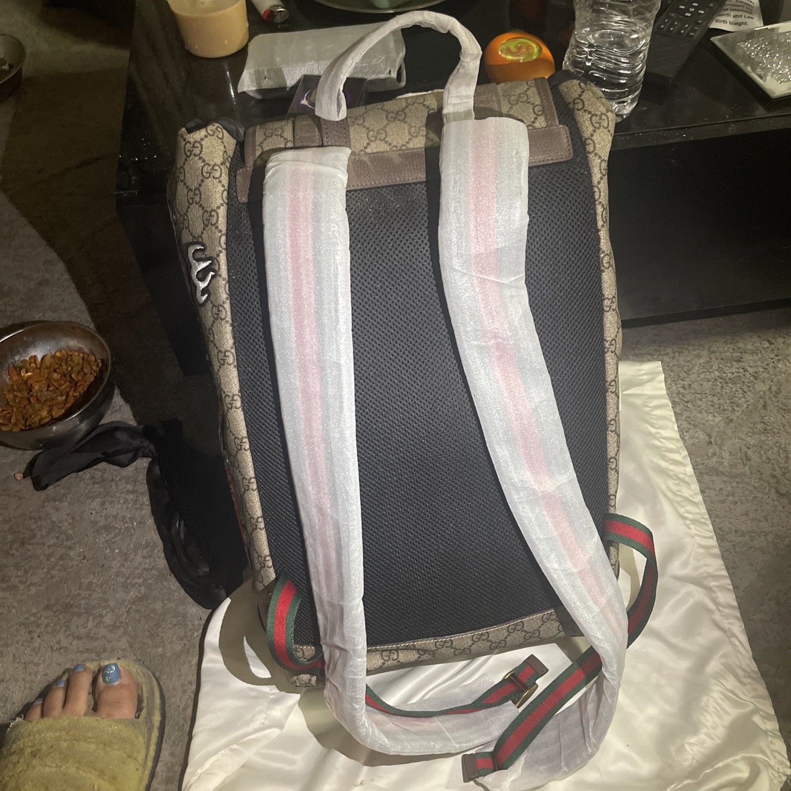 Gucci Pre-Owned GG Supreme Tiger Limited Backpack Free Shipping 40x30x19cm