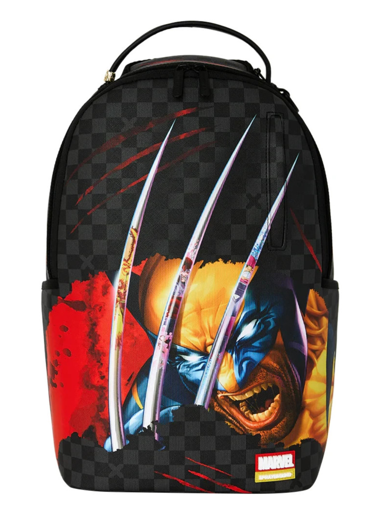 Sprayground Marvel Wolvering Backpack🔥New Black Bookbag Large School Bag