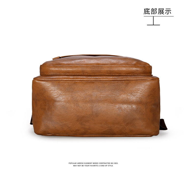 New Leather School Backpack Waterproof Business Laptop Travel Work Bag daypack