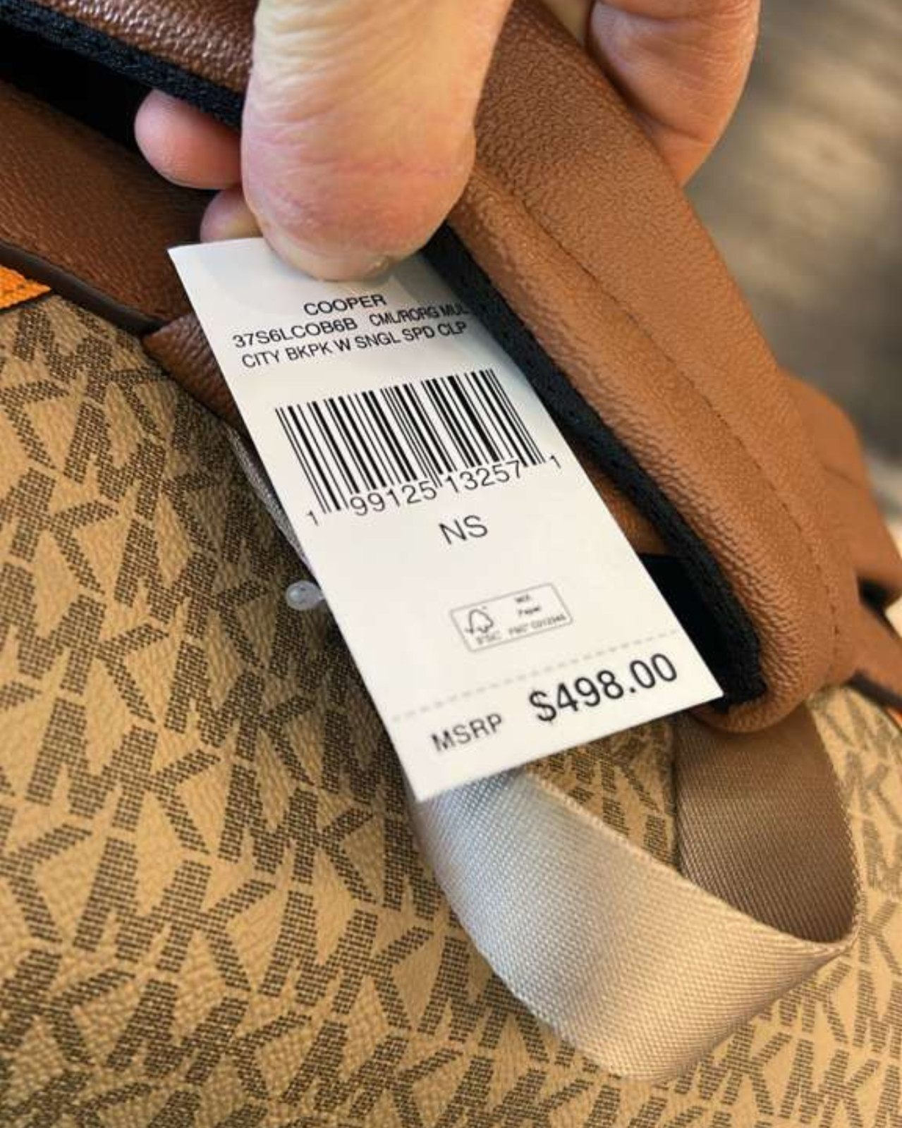 Michael Kors Cooper Men Medium Signature Logo Travel City Backpack Variation