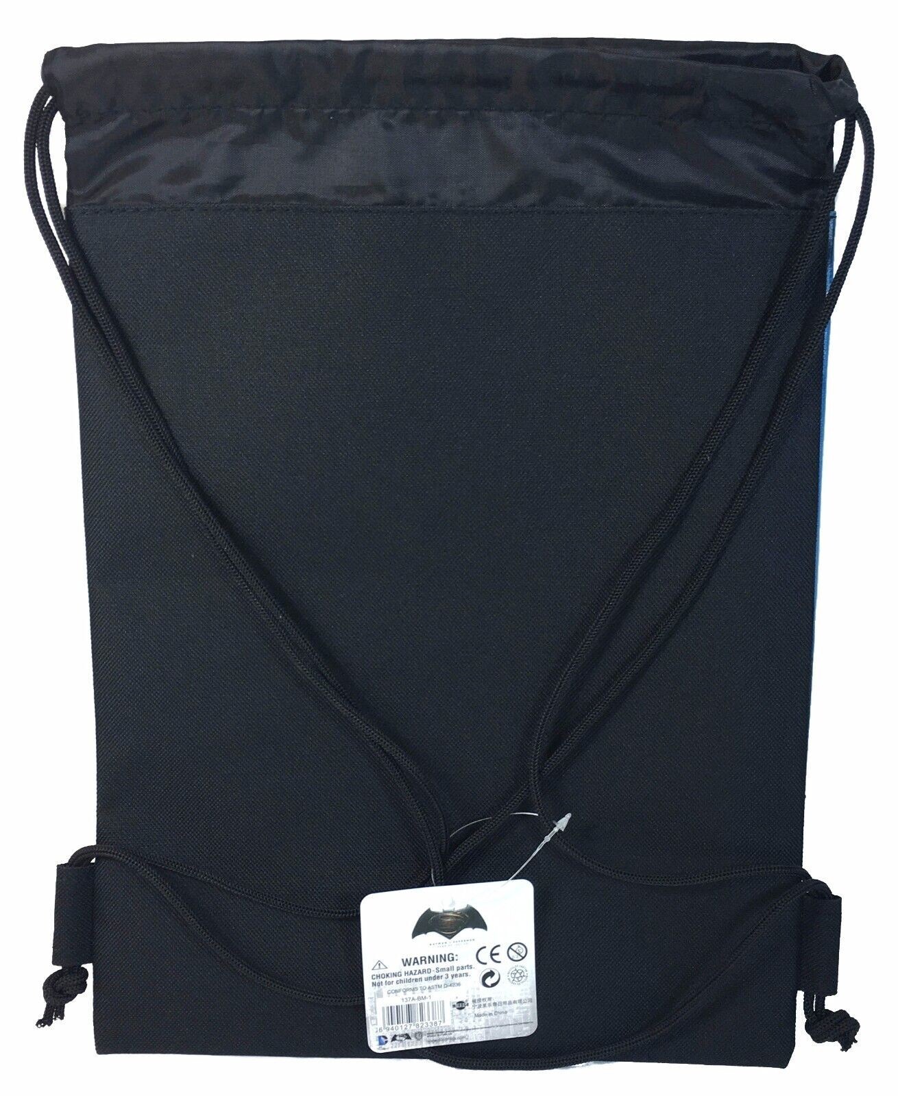 Blue Batman V Superman Drawstring Backpack Dawn Of Justice TM DC Comic Licensed