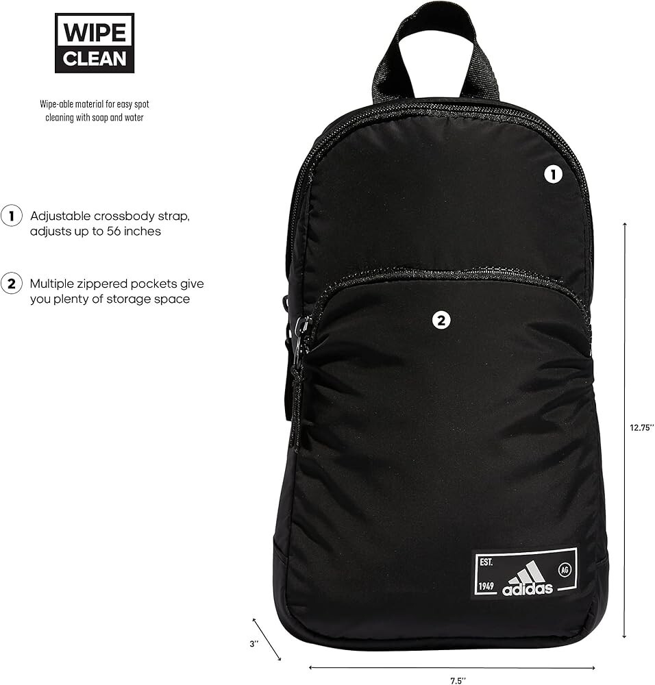 Adidas Unisex Essentials 2 Sling Adjustable Strap Crossbody Bag NWT