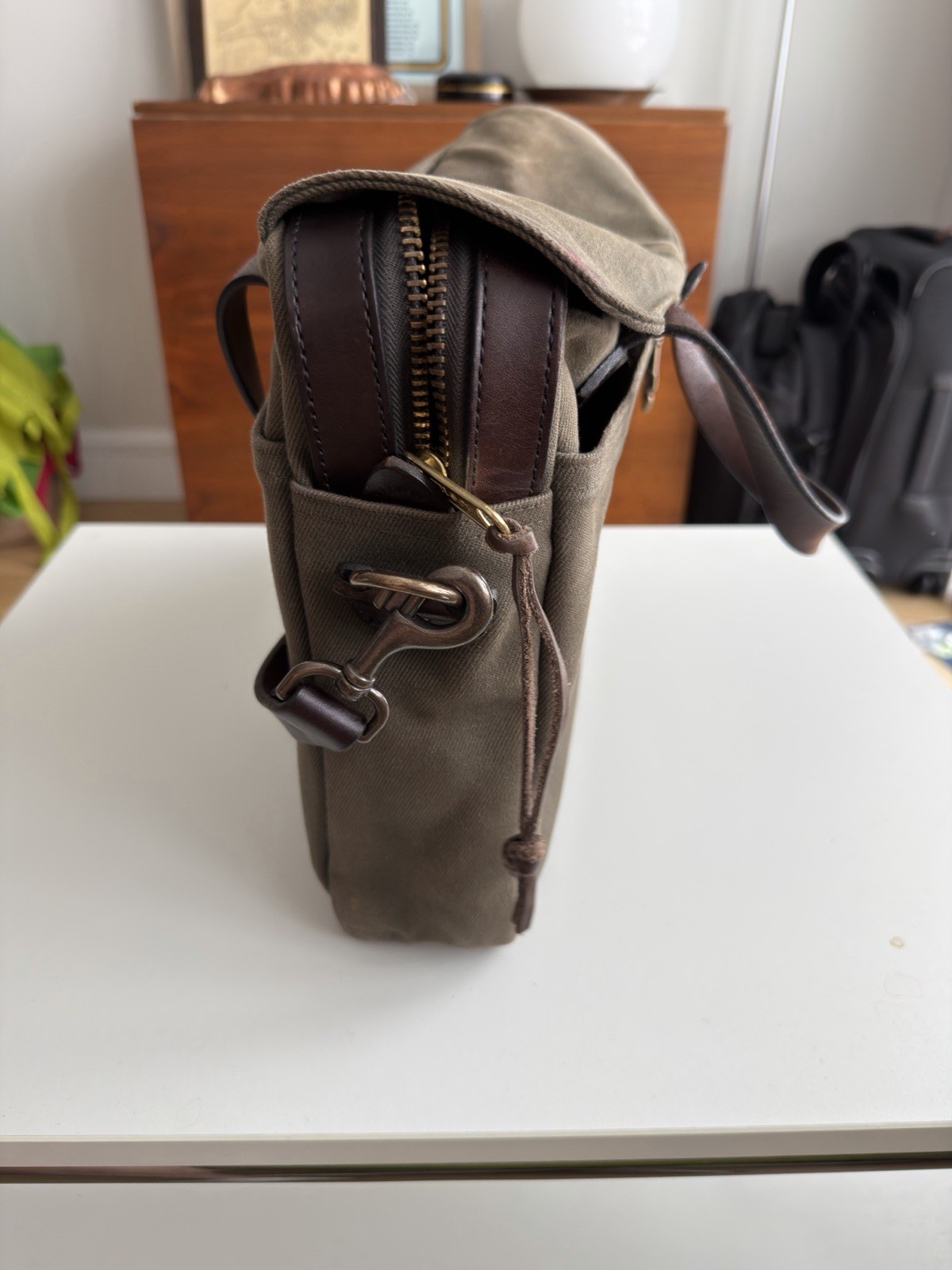 Filson Original Briefcase Otter Green Rugged Twill