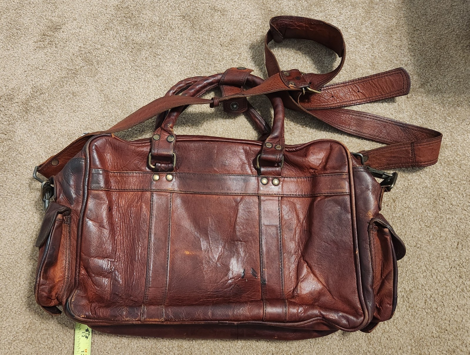 Buffalo Jackson Trading Co Leather Messenger Bag