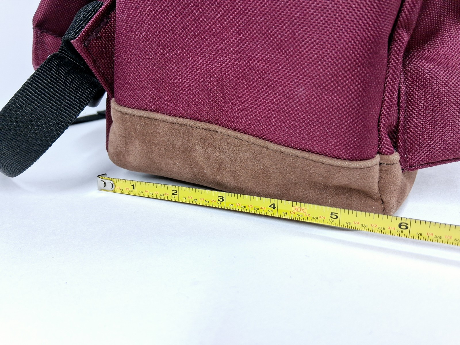 Vaschy Red & Brown Backpack Zip Adjustable Strap Pockets Travel Good Pre-owned