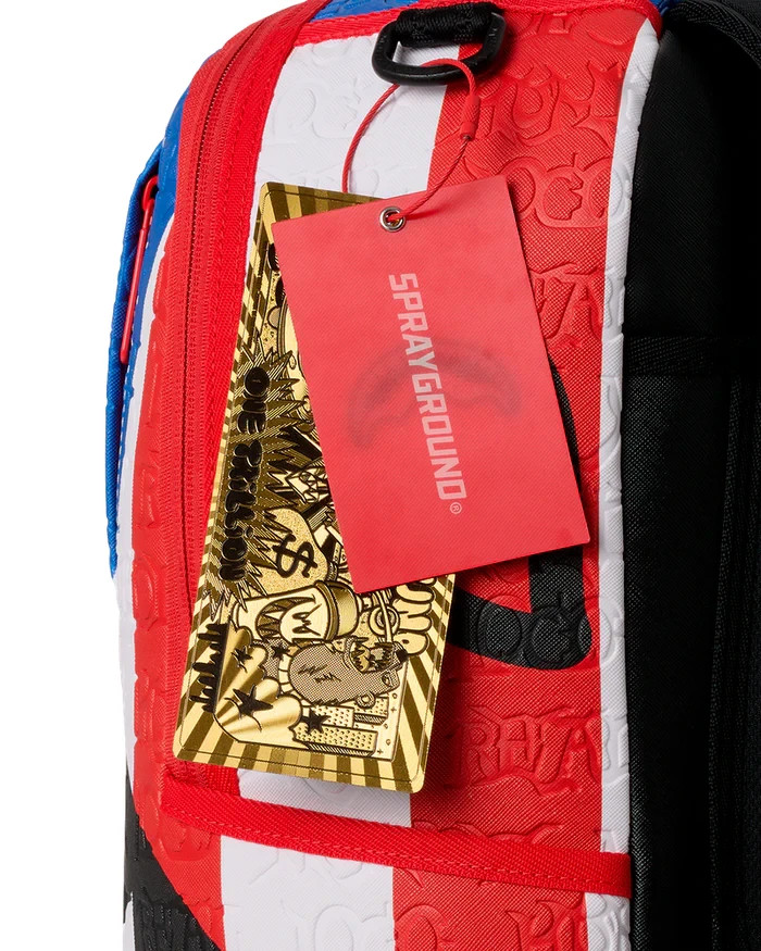 Sprayground Jon Z Puerto Rico Flag Backpack🔥New Black Bookbag Kids School Bag