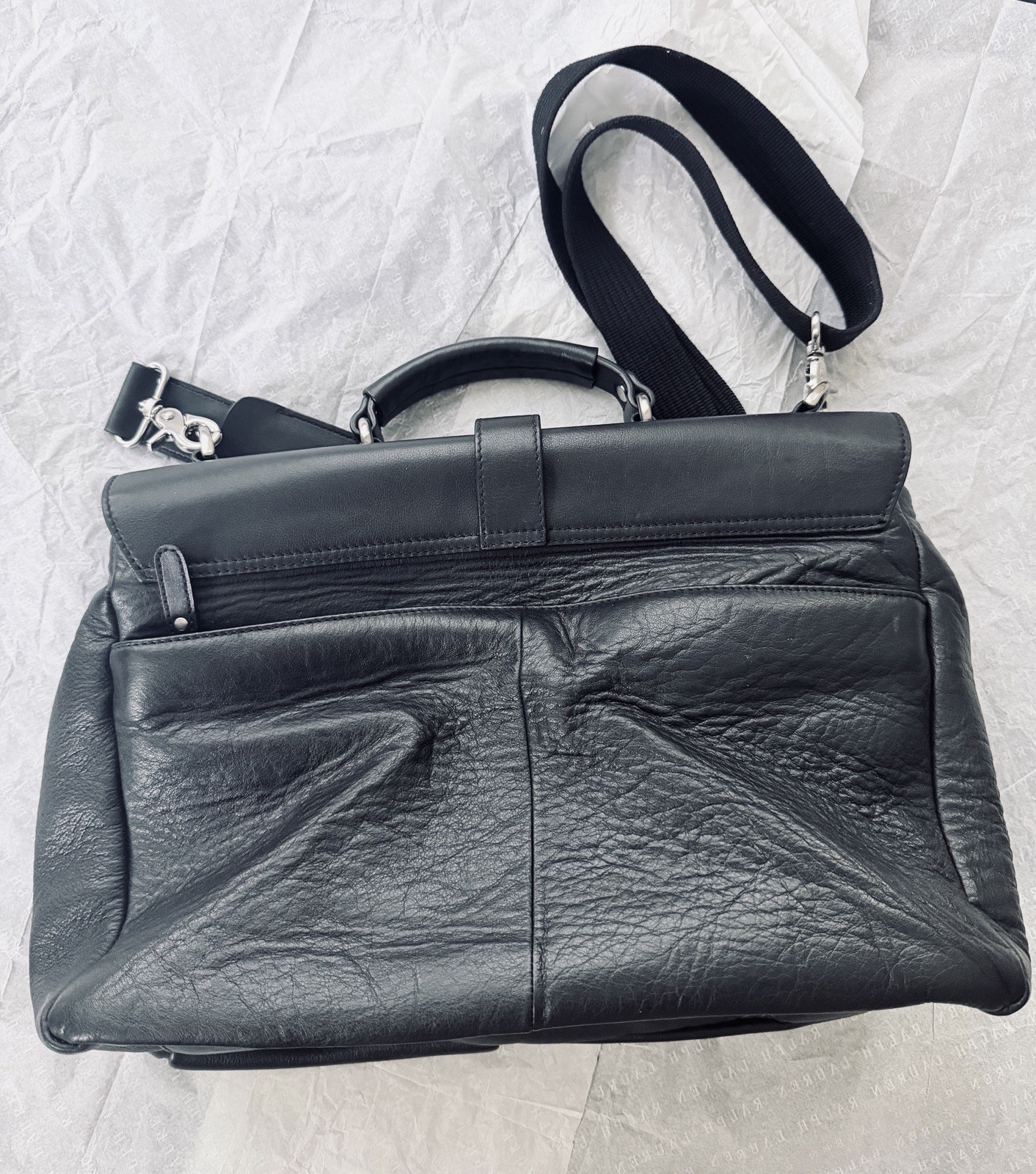 Clarks Genuine Leather Professional Satchel – Classic Black Business Work Bag