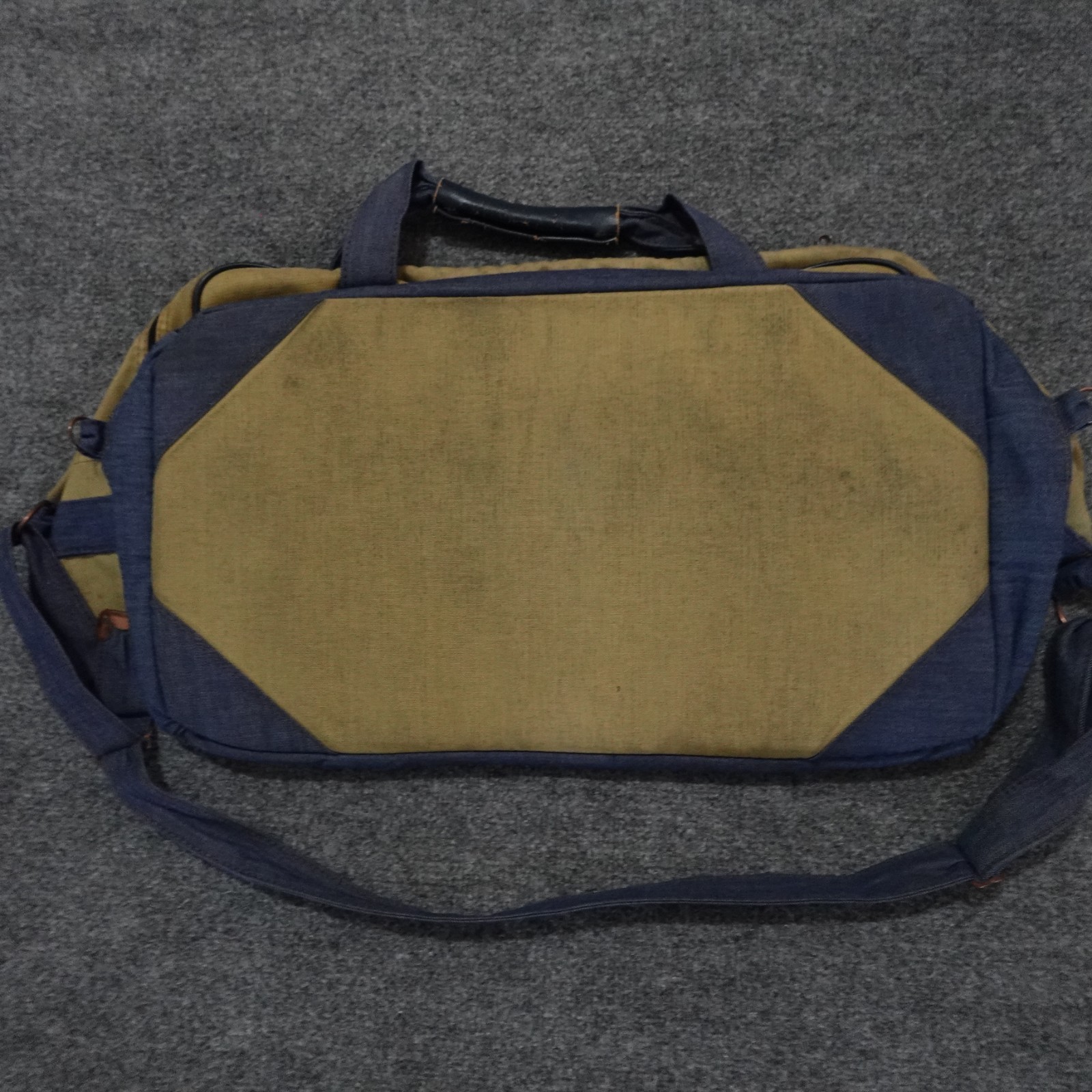 Vintage Levis Bag Orange Tab Tan Blue Denim Canvas Gym Carry Duffle 1970s Rare