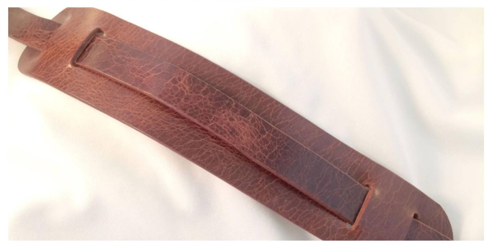 Versatile Distressed Antique Leather Shoulder Pads for Adjustable Strap 3 Sizes