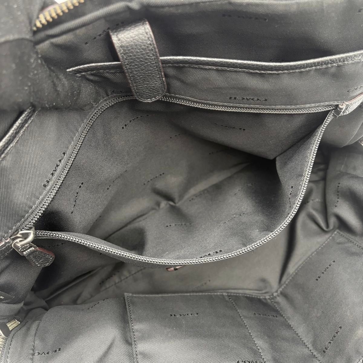 COACH Metropolitan Briefcase Black Leather Men Business Handbag 72318