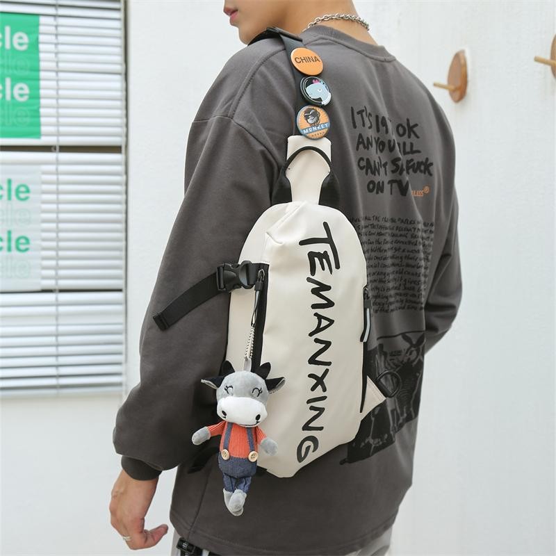 Aottla Chest Bag Crossbody Backpack Men Waterproof Oxford Cloth Shoulder Bag Wom