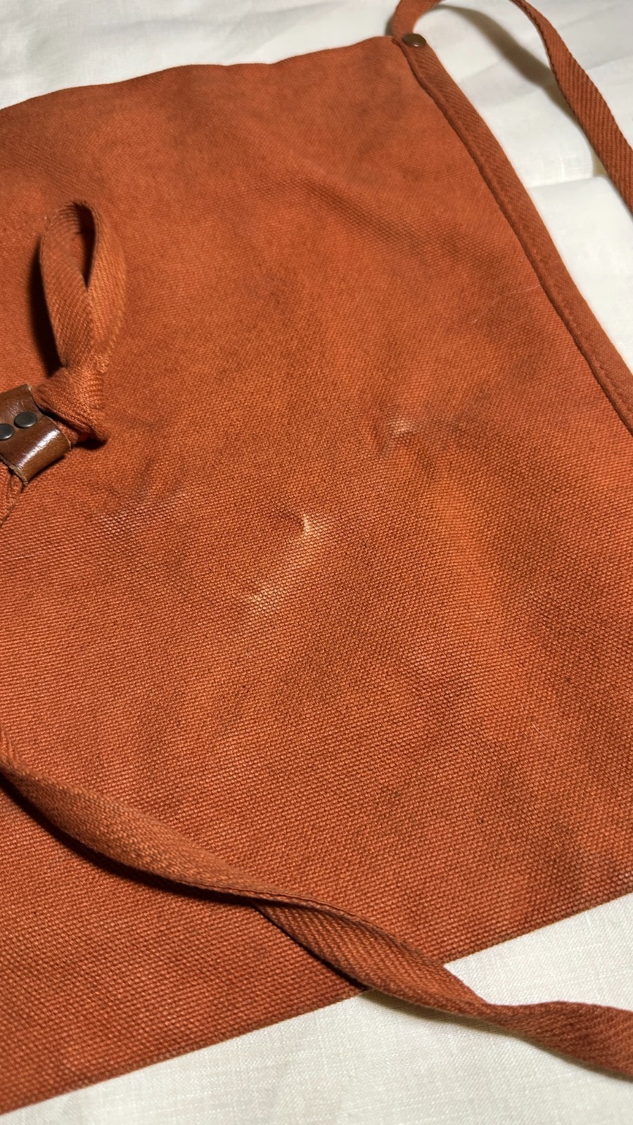 Kapital Burnt Orange Canvas Zip Square Shoulder Bag