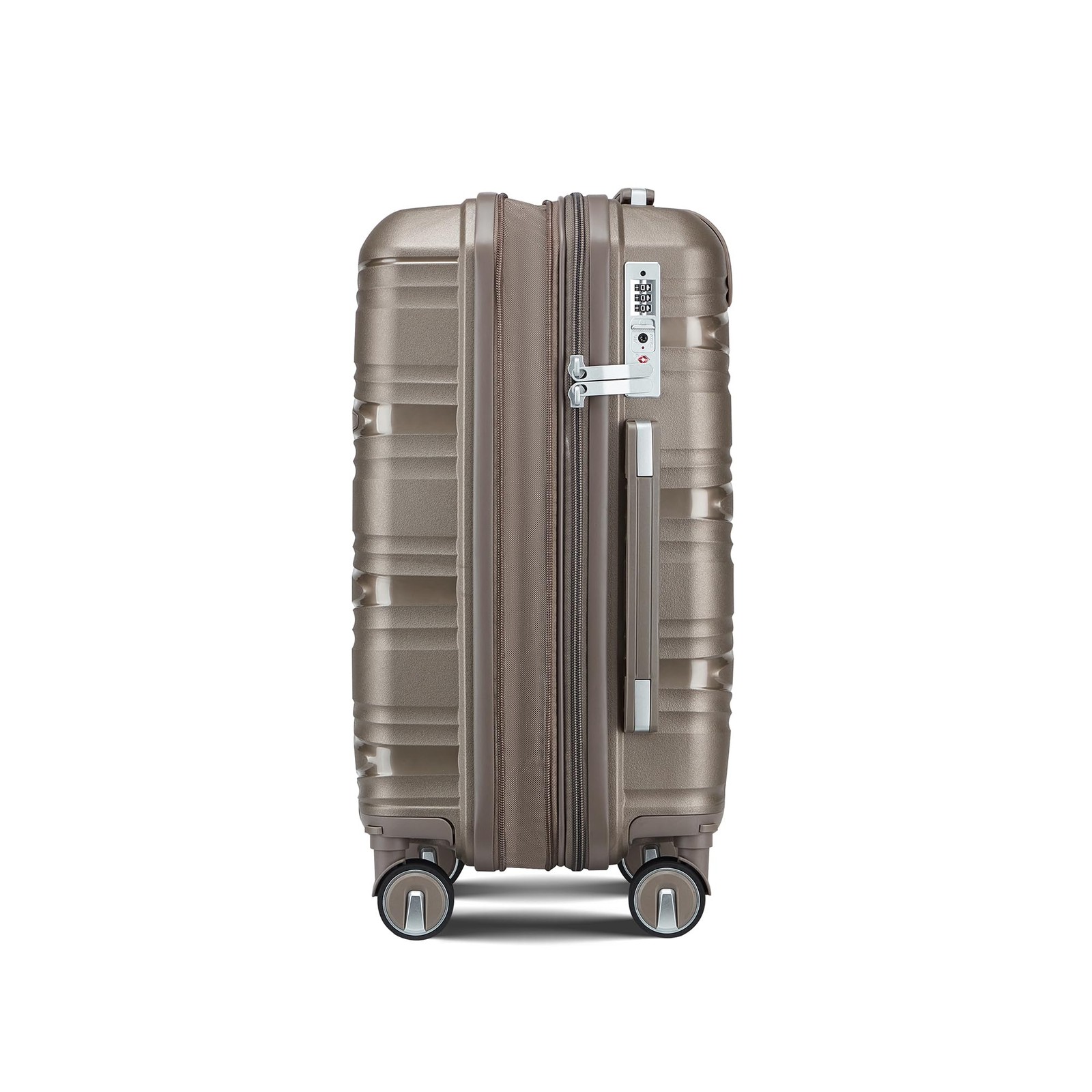 4 Piece Carry On Luggage Set 20 Inch, Expandable PP Hardshell Suitcase with D…