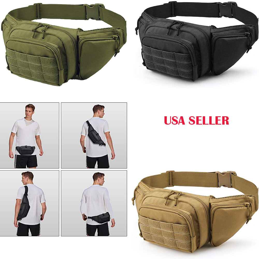 Tactical Pistol Pouch Waist Gun Pack Bag Fanny Packs Concealed Carry Gun Holster