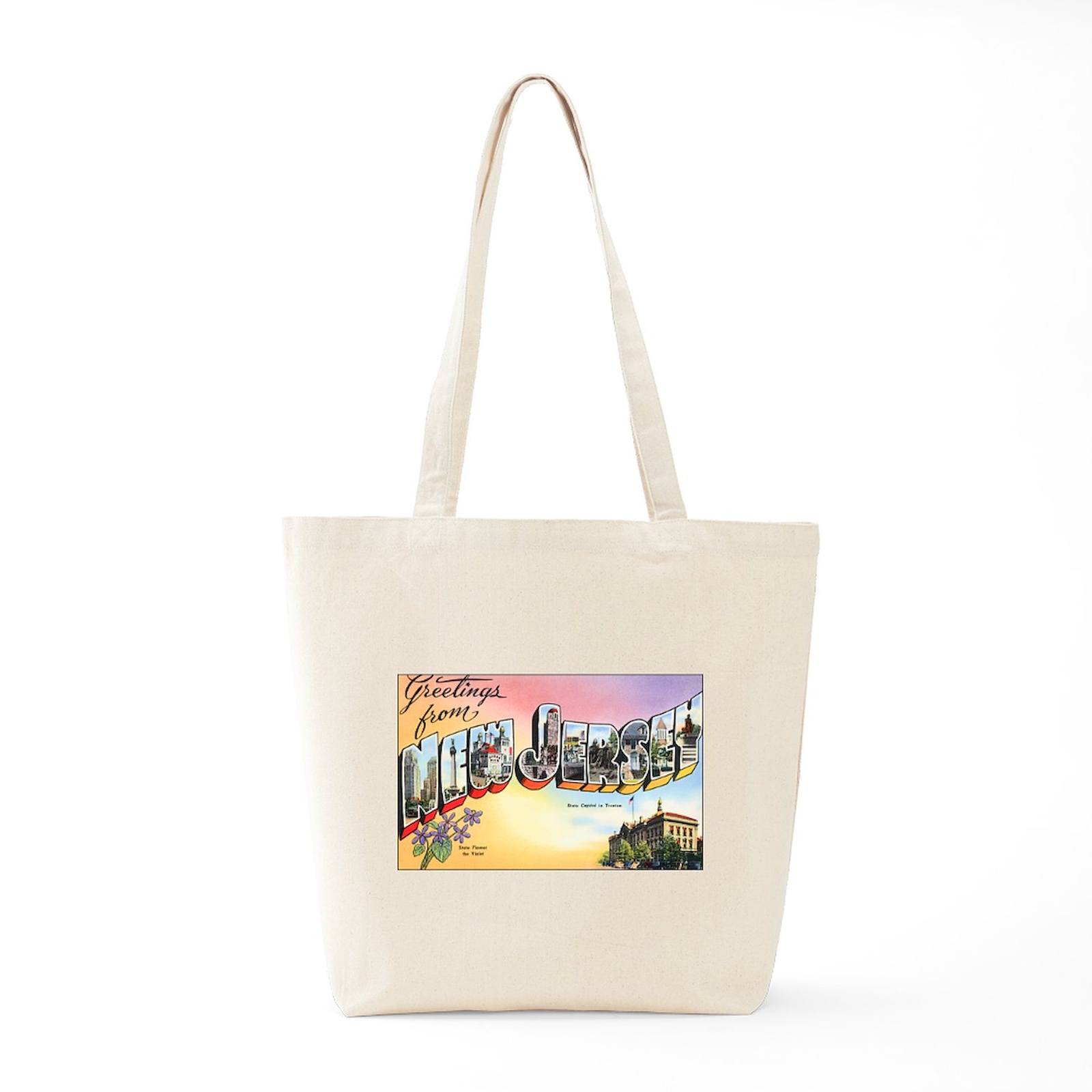 CafePress New Jersey Greetings Tote Bag (82222062)
