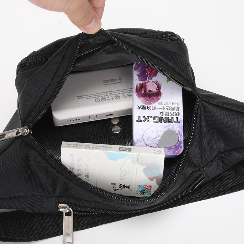 Man’s Multi-functional Waterproof Waist Bag Zipper Backpack Cross-body Sport Bag