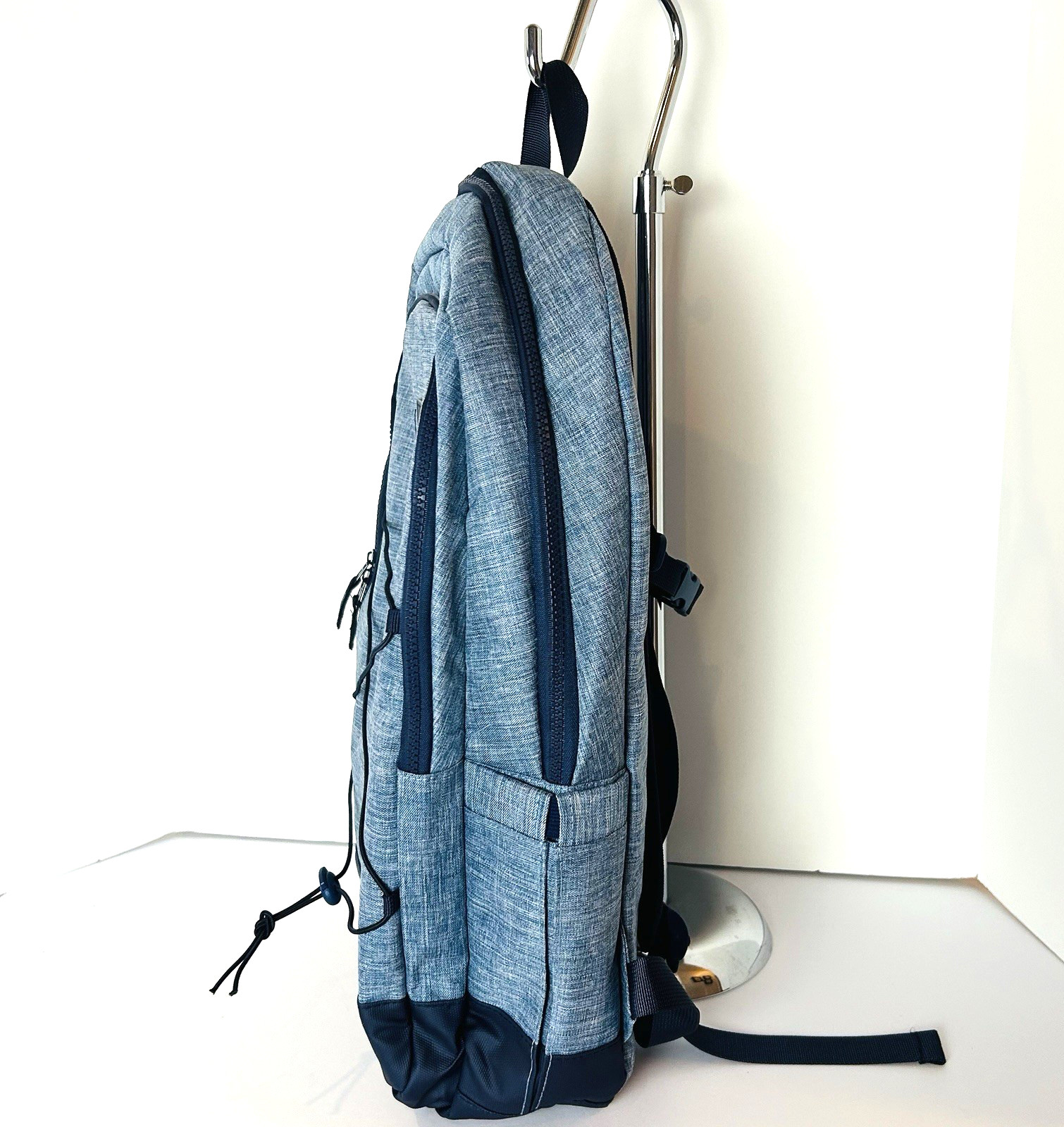Bella Russo Insulated Backpack Denim Blue Corded Front Outdoor Hike Travel NWT