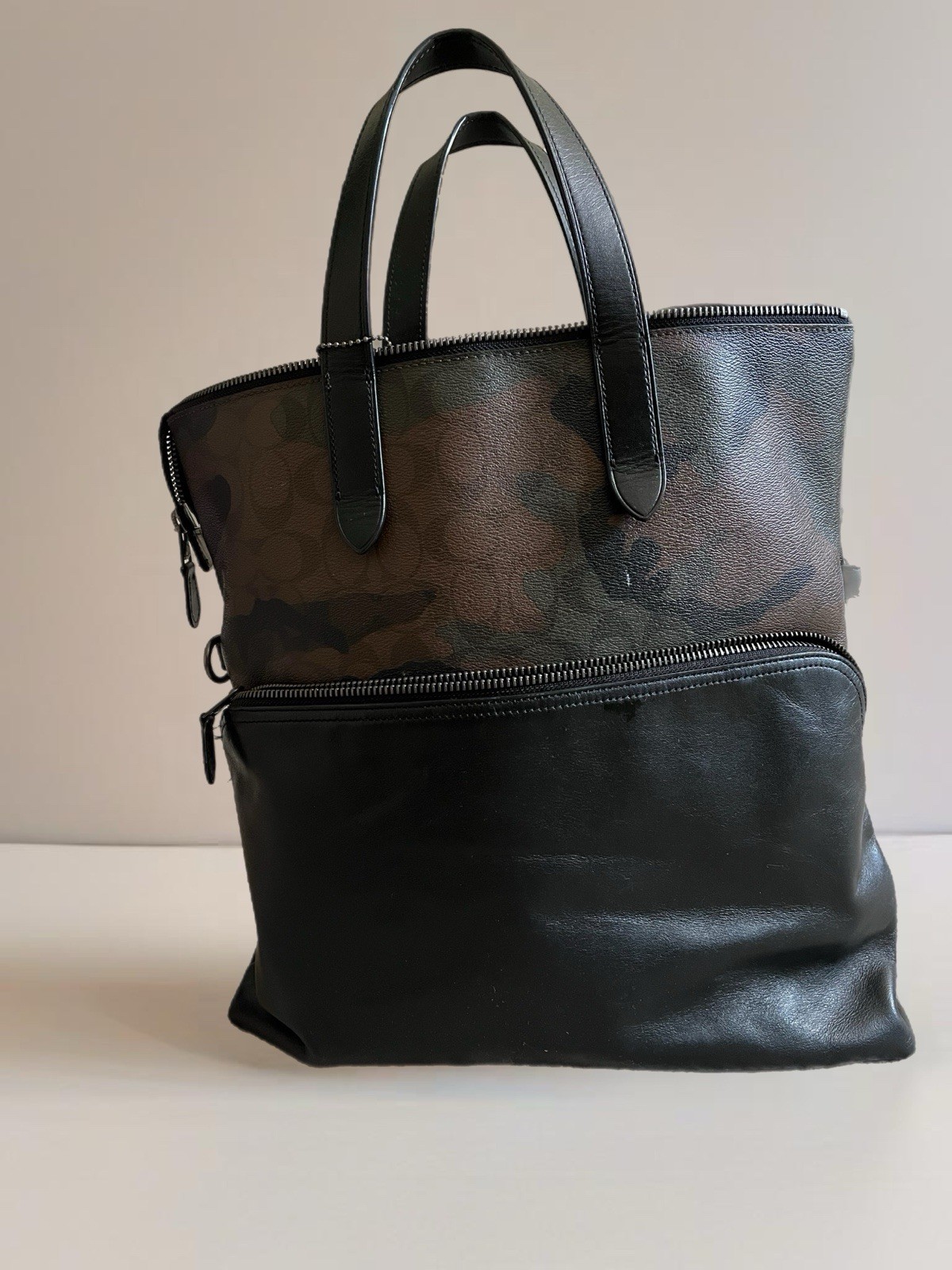 Coach Graham Tote With Camo Print